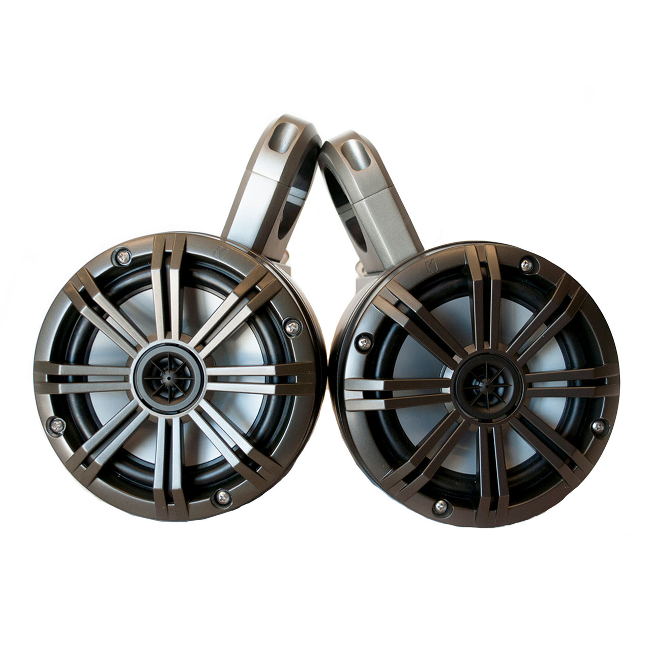 Kicker Marine KMTES enclosures loaded with (2) 6.5